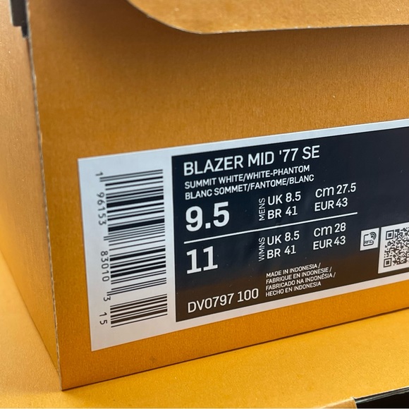 Mens Nike Blazer Mid ‘77 SE Summit White/Phantom Green Size 10 Rare New - Picture 12 of 15